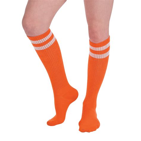 Orange Team Spirit Knee High Socks Apparel Accessories 2 Pieces Ebay