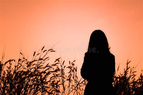 Silhouette Of Sad Women Stock Photo Image Of Caucasian 81691942