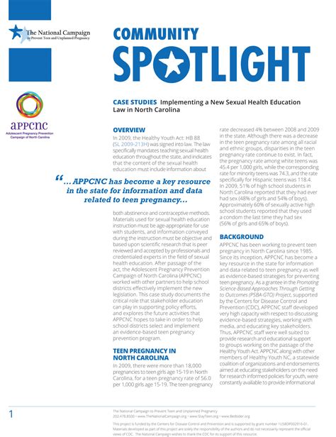 Community Spotlight Case Studies Implementing A New Sexual Health