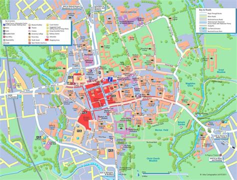Oxford Map Oxford City Tourist Map