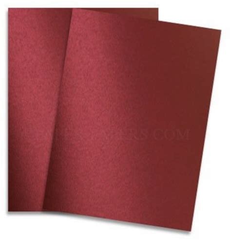 Shine Red Satin Shimmer Metallic Card Stock Paper 85 X 11 92lb