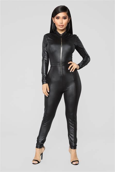Pin By Girls On Jumpsuit Fashion Nova Jumpsuit Black Jumpsuit Leather Jumpsuit