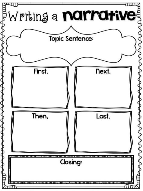 Narrative Writing Templates For First Grade 1st Grade