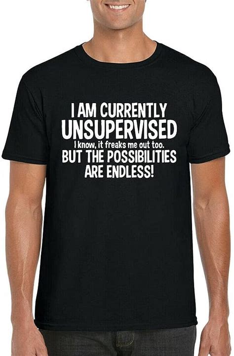Zwszd Im Currently Unsupervised T Shirt Funny Rude Offensive Joke Unisex Adults Top