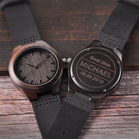 Personalized Wood Watches Engraved Watches Anniversary Gift Groomsmen