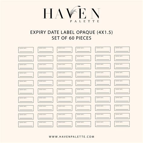 Expiry Labels Haven Palette