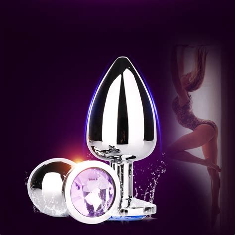1 Pc Unisex Stainless Steel Anal Toy Smooth Touch Butt Plug Crystal