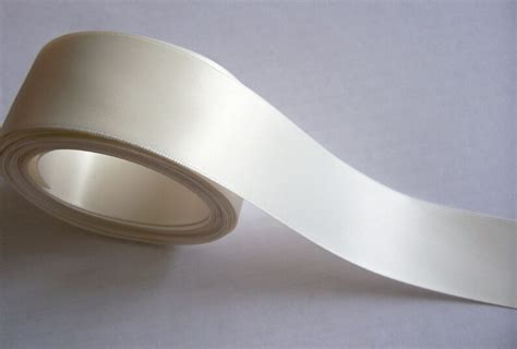 Ivory Ribbon Offray Double Faced Antique White Satin Ribbon 1 Etsy