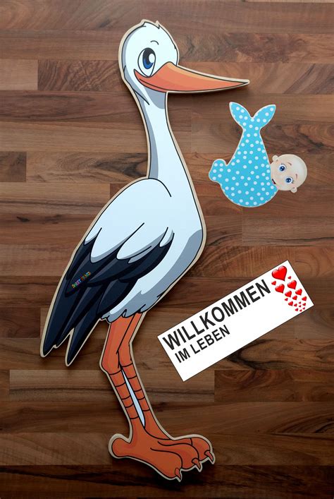 Storch Schablone Zum Ausdrucken Mit Holz - Storch Schablone Zum