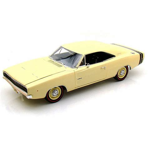1968 Dodge Charger Rt Yellow Auto World Ertl Amm972 118 Scale