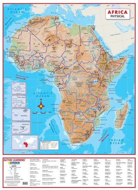 This quiz can be customized to add more features. Africa Physical Wall Map a comprehensive physical map of ...