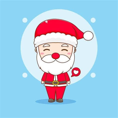 Premium Vector Cartoon Illustration Of Cute Santa Claus Chibi Character