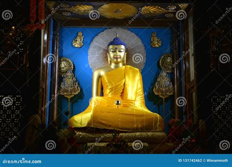 Beautiful Buddha Statues In Mahabodhi Stupaindia Stock Photo Image