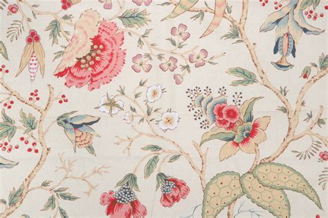 375 Yards Thibaut Chinoiserie Floral F95341 Printed Drapery Fabric In