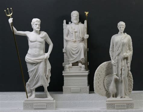 Set 12 Twelve Greek Roman Olympian Gods Pantheon Statue Etsy