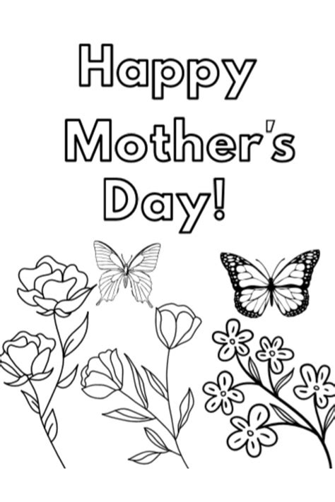 Beautiful Mothers Day Coloring Pages Free