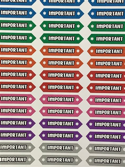 Important Planner Stickers Important Banner Stickers Etsy