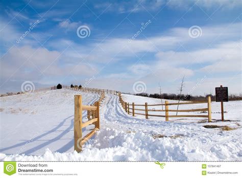I also separate rails that didn't split well. Split Rail Fence Winding Up Snowy Hill Stock Image - Image ...