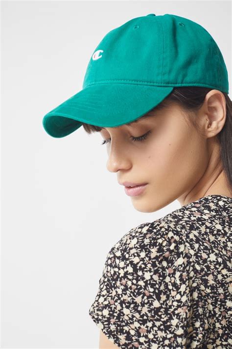 Champion Uo Exclusive Washed Twill Green Baseball Hat Urban Outfitters