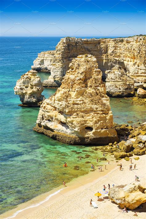 Paradise Beach Portugal Stock Photo Containing Albufeira And Algarve