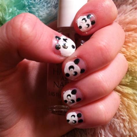 My Panda Nails These Were Super Easy Panda Crafty Nails Super