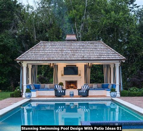 Stunning Swimming Pool Design With Patio Ideas Pimphomee