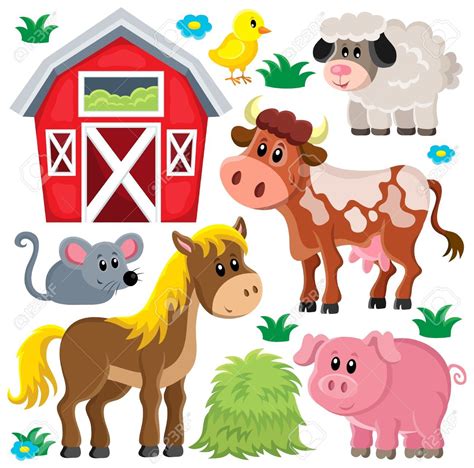 Farm Animals Set 2 Eps10 Vector Illustration Фото со стока