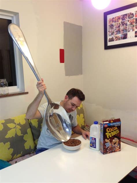Request Man Eating Cereals With A Huge Spoon Rmemetemplatesofficial