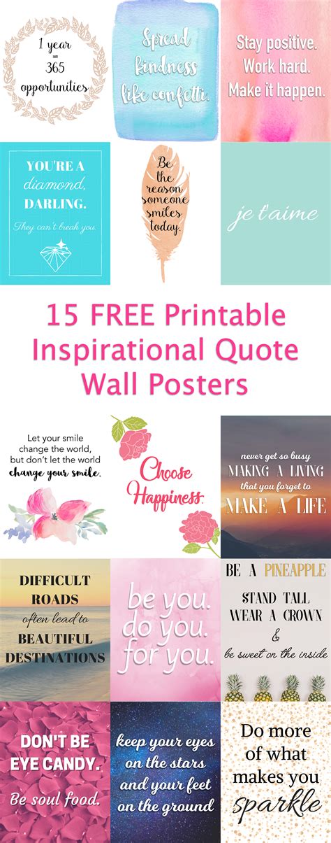 There is only one line for each meal and snack, and that can limit how much you can fit on the food diary sheets. I created 15 FREE printable inspirational quote posters ...