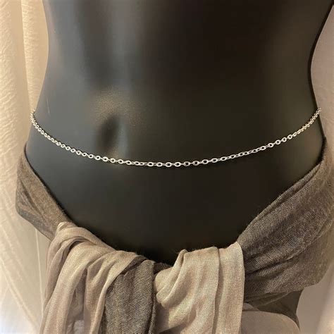 Silver Belly Chain This Lovely Belly Chain Is Inch In Length With A