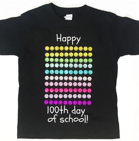100 Days Of School Shirt Smiley Faces Happy 100th Day Emoji Etsy