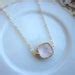 Dainty Opal Pink Necklace Gold Filled Chain Bridesmaid By Laalee