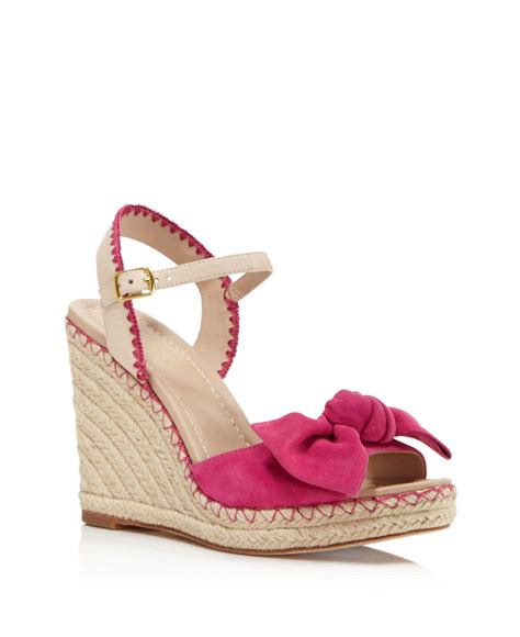 Lyst Kate Spade Jane Espadrille Platform Wedge Sandals In Pink