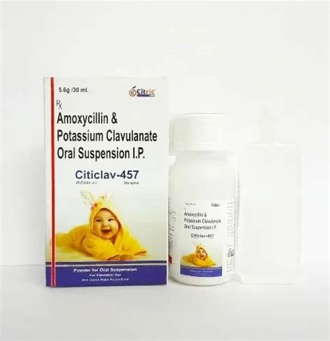 Dry Syrup Amoxycillinpotassium Clavulanate 457 Mg Suspension For