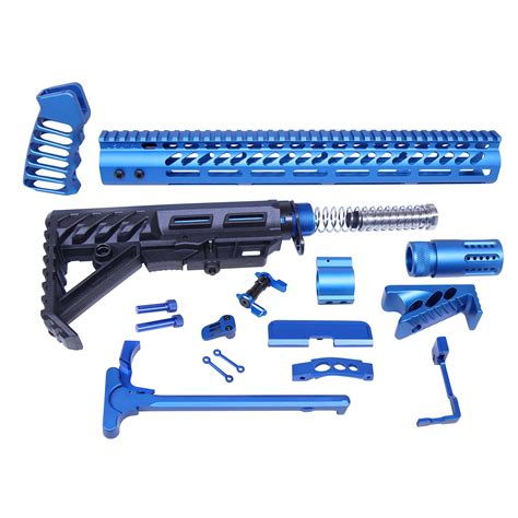 Ar 15 Full Rifle Parts Kit In Anodized Blue Veriforce Tactical