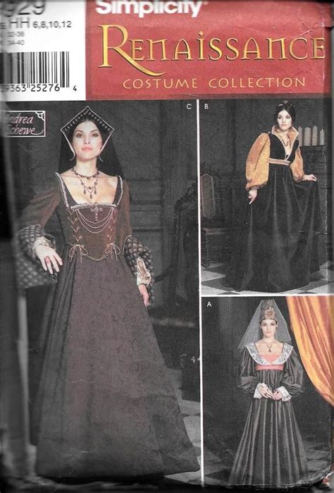 This Is An Uncut Simplicity Renaissance Dress Costume Sewing Pattern By Andrea Schewe Pattern