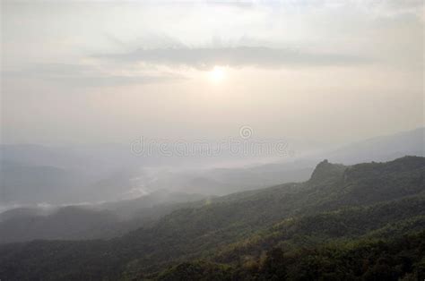 1926 Landscape Fog Cloud Sky Mountain Sunset Thai Stock Photos Free
