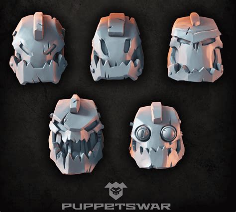 New Puppetswar Orc Bot Heads And Axes