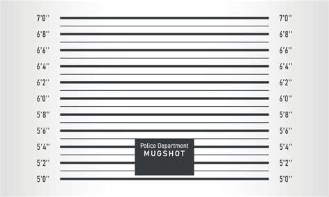 Mugshot Inch Police Lineup Illustration Identification Backdrop For