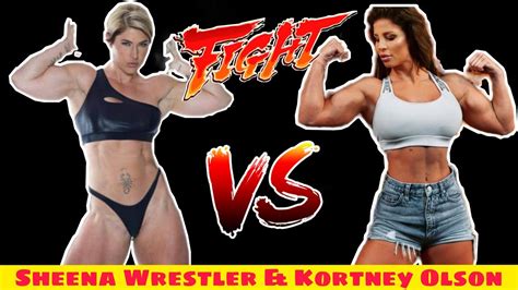 Sheena Wrestler Kortney Olson Heas To Head Female Bodybuilders Wrestling Who Will Win