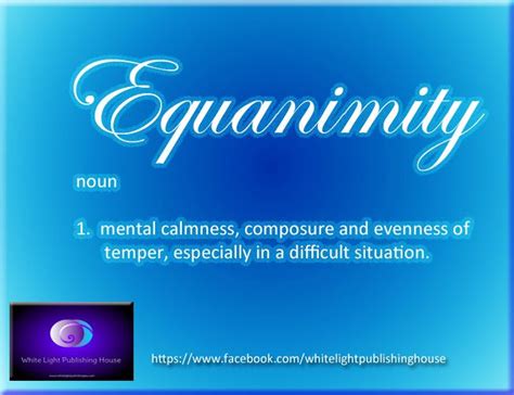 Equanimity Word Definitions Words Nouns