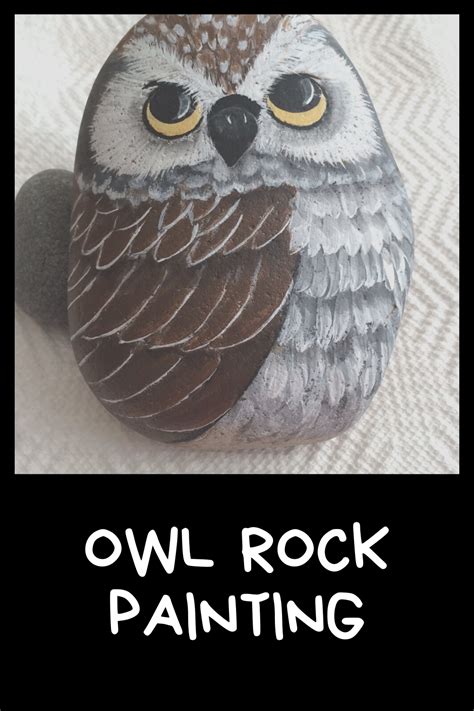 Owl Rock Painting Easily In 2020 Rock Painting Patterns Owl Rocks