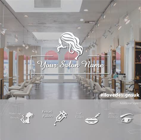 Custom Hair And Beauty Salon Sign Shop Window Vinyl Decal Etsy