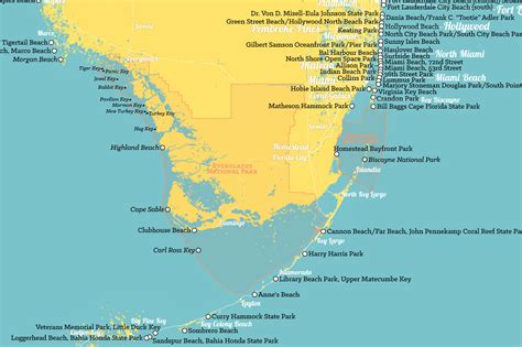 Florida Map Cities And Beaches Map