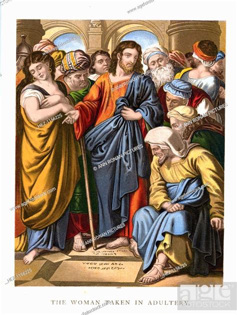 The Woman Taken In Adultery C1860 Jesus Defending The Woman Taken