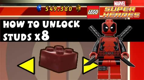 Lego Marvel Super Heroes How To Unlock Studs X8 Deadpool Brick Youtube