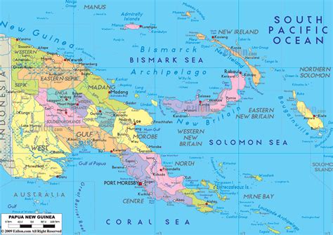 Papúa Nueva Guinea Mapas Geográficos De Papúa Nueva Guinea Mundo