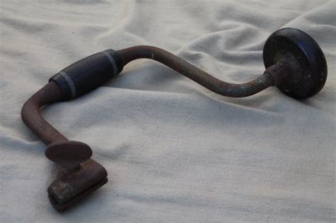 Antique John S Fray Bit Brace Drill W Rosewood Handle Late 1800s Vintage Hand Tool