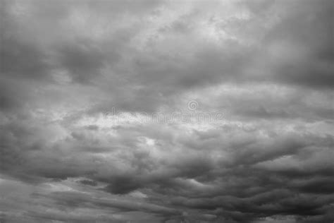 Cloudscape Overcast Grey Clouds Over Horizon Stock Photo Image Of