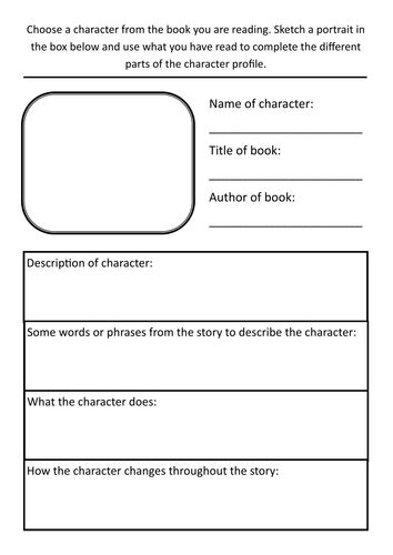 Character Biography Template Free Download The Best Home School Guide